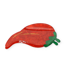 Haarschmuck Haarklemme Chilischote Pearl shine red-pearl shine green-gold