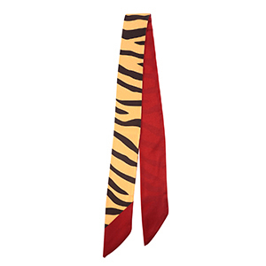 Bandana Schal mit Zebra-Print Camel-dark brown-rust red