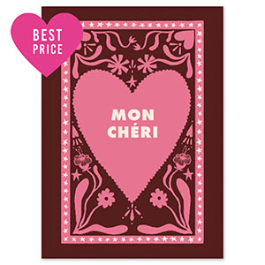 BY31&reg; SchmuckKarten "Mon ch&eacute;ri" Dark brown-dark pink-beige