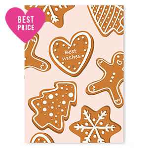 Schmuck Karten "Best wishes" Pink-brown