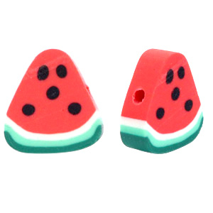 Polymer Perlen Wassermelone Red-green