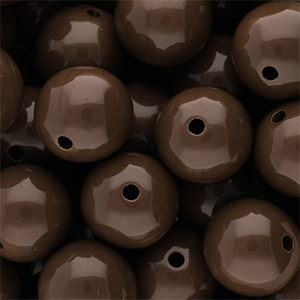 20 mm DQ Acrylperlen shiny Cappuccino brown 19-1220 TCX