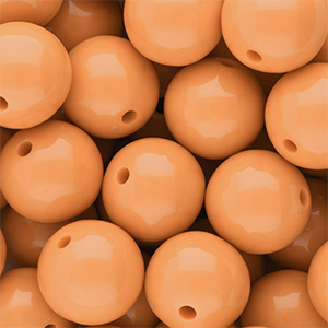 16 mm DQ Acrylperlen shiny Chamois orange 15-1145 TCX