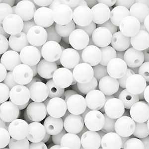 8 mm DQ Acrylperlen shiny Snow white 11-0602 TCX