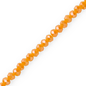 Top Glas Facett Perlen 3x2mm rondellen Tangy orange-pearl shine coating