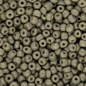 Glasperlen Rocailles 6/0 (4 mm) Khaki