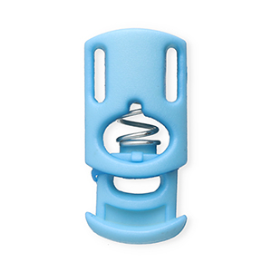 Farbiges Zubeh&ouml;r Kordelstopper Rechteck Light blue