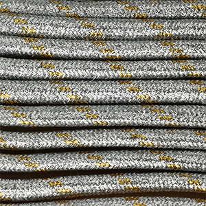 Trendy Paracord 6 mm Silver-gold