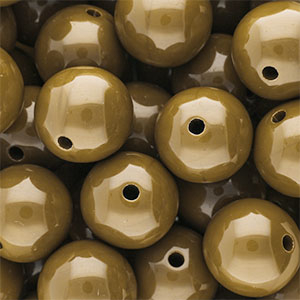 16 mm DQ Acrylperlen shiny Wood thrush brown 17-1129 TCX