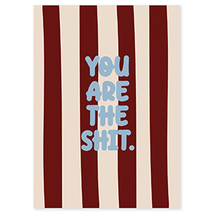 BY31&reg; SchmuckKarten "You are the shit" Brown-cr&eacute;me-light blue