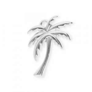 Stainless Steel - Rostfrei Stahl Anh&auml;nger Palme Silver