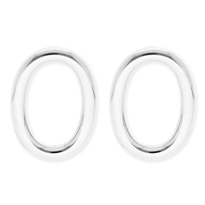 BY31&reg; Ohrringe aus Stainless Steel - Rostfreiem Stahl Ohrstecker Oval Silver