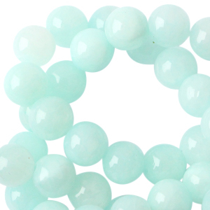 Naturstein Perlen 6 mm Light turquoise blue