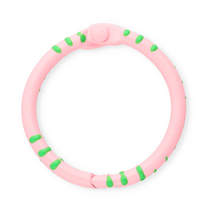 Farbiges Zubeh&ouml;r Schl&uuml;ssel Anh&auml;nger Ring Light pink-green
