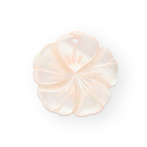 Muschel Anh&auml;nger Blume Peach pink