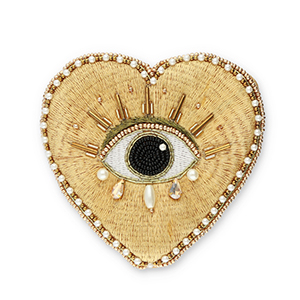 Geldb&ouml;rse Herz mit Auge der Vorsehung Gold-white-black