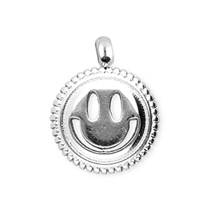 BY31&reg; Stainless Steel - Rostfrei Stahl Anh&auml;nger Smiley Silver