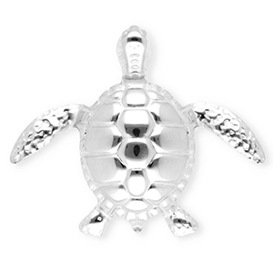 Stainless Steel - Rostfrei Stahl Statement Broschen Schildkr&ouml;te Silver