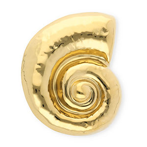 Stainless Steel - Rostfrei Stahl Statement Broschen Schnecke Gold
