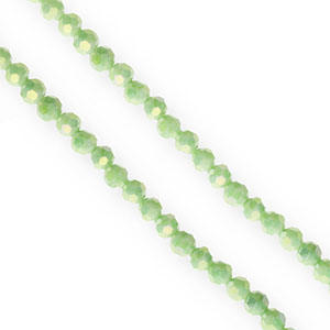Top Glas Facett Perlen Rund 4&nbsp;mm Light green-AB coating