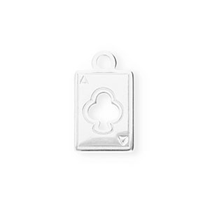 Stainless Steel - Rostfrei Stahl Anh&auml;nger Spielkarte Silver