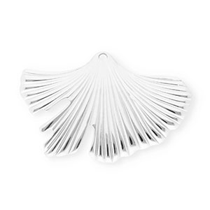 Stainless Steel - Rostfrei Stahl Anh&auml;nger Ginkgoblatt Silver
