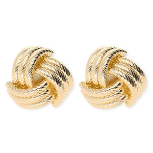 Statement Ohrringe&nbsp;/&nbsp;Ohrstecker Affenfaust mit Rostfrei Stahl-Stecker Gold