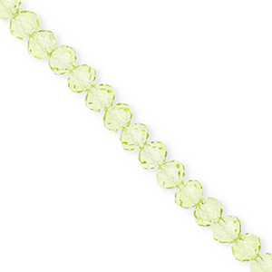 Top Glas Facett Perlen 6x5&nbsp;mm Rondellen Light green
