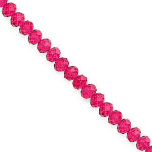 Top Glas Facett Perlen 6x5&nbsp;mm Rondellen Cherry pink