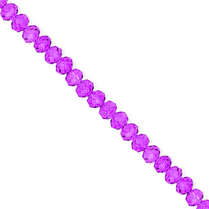 Top Glas Facett Perlen 4x3&nbsp;mm Rondellen Grape purple