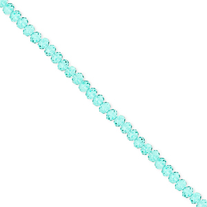 Top Glas Facett Perlen 3x2&nbsp;mm Rondellen Turquoise green
