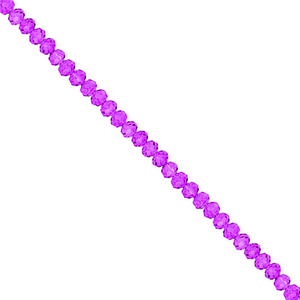 Top Glas Facett Perlen 3x2&nbsp;mm Rondellen Grape purple