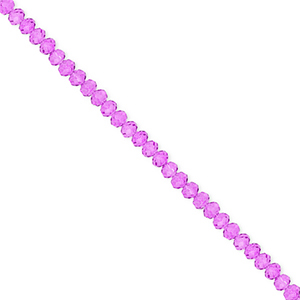 Top Glas Facett Perlen 3x2&nbsp;mm Rondellen Purple