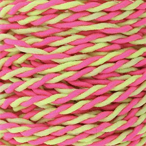 Gef&auml;rbtem Elastik Draht 2.5&nbsp;mm Neon pink-neon yellow