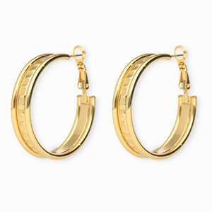 Ohrringe aus rostfreiem Edelstahl / Creolen Gold