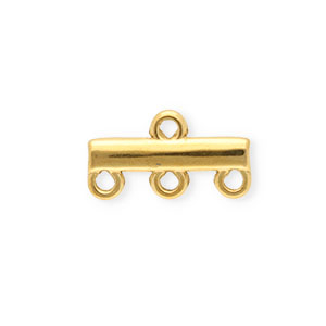 BY31&reg; Rostfreier Edelstahl Schmuckzubeh&ouml;r Zwischenst&uuml;ck Bar mit 4 &Ouml;sen Gold