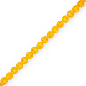 Top Glas Facett Perlen Rund 4 mm Oranje