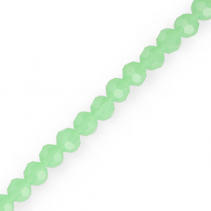 Top Glas Facett Perlen Rund 6 mm Mint green