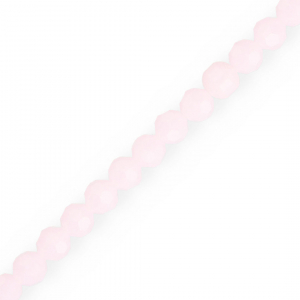 Top Glas Facett Perlen Rund 6 mm Light pink