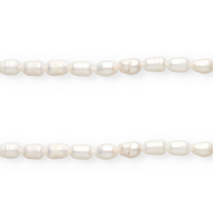 Imperfekten S&uuml;&szlig;wasserperlen Rice 8x6mm Natural white