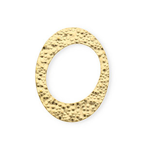 Rostfreier Edelstahl Schmuckzubeh&ouml;r Zwischenst&uuml;ck Oval Gold