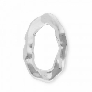 Statement-Anh&auml;nger / Zwischenst&uuml;ck, oval Silver