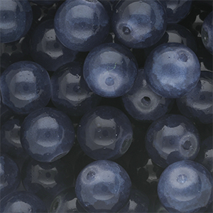 10 mm Glasperlen Denim blue