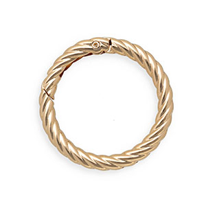 Zubeh&ouml;r f&uuml;r Schl&uuml;sselanh&auml;nger, Karabiner rund twisted Gold