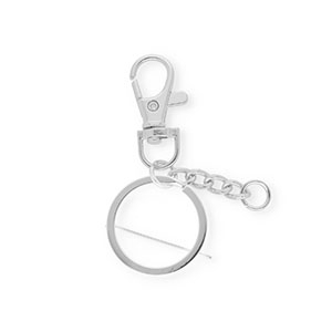 Zubeh&ouml;r Schl&uuml;ssel Anh&auml;nger: Karabinerverschluss, Ring, Kette Silver