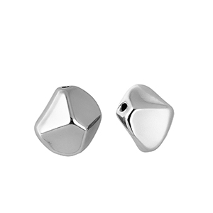 Acrylperlen Irregular Silver