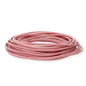 Leder rund 3&nbsp;mm Light pink