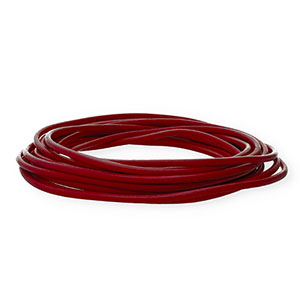 Leder rund 3&nbsp;mm Red