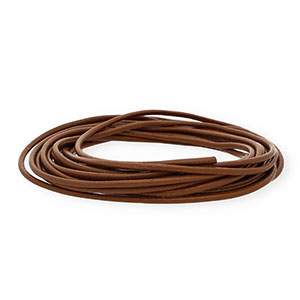 Leder rund 3&nbsp;mm Dark brown