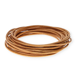 Leder rund 3&nbsp;mm Light brown